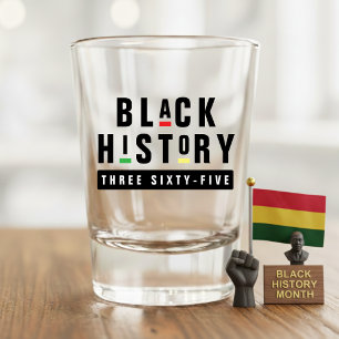 Verre A Shot Histoire des Noirs Trois Cent Soixante-Cinq Rétro