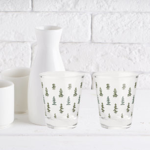 Verre A Shot Hiver branché   Motif d'arbre de Noël