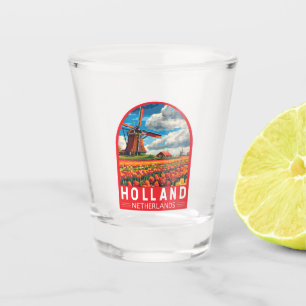 Verre A Shot Holland Pays-Bas Travel Art Vintage