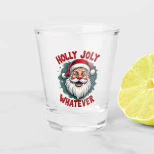 Verre A Shot Holly Joly Ce qui est amusant Santa Clause Noël