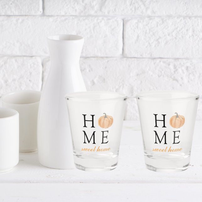 Verre A Shot Home Sweet Home | Citrouille orange | Saison autom (Créateur téléchargé)