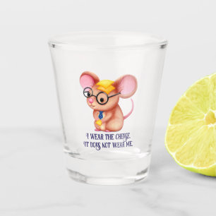 Verre A Shot Homme Fromage Poilu Souris Cravate Lunettes Nerd