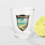 Verre A Shot Honeymoon Island State Park Florida Travel Vintage<br><div class="desc">Design vectoriel de Honeymoon Island State Park. Une partie d'une série d'îles-barrières qui scintillent dans le golfe du Mexique au large de la côte ouest de la Floride.</div>