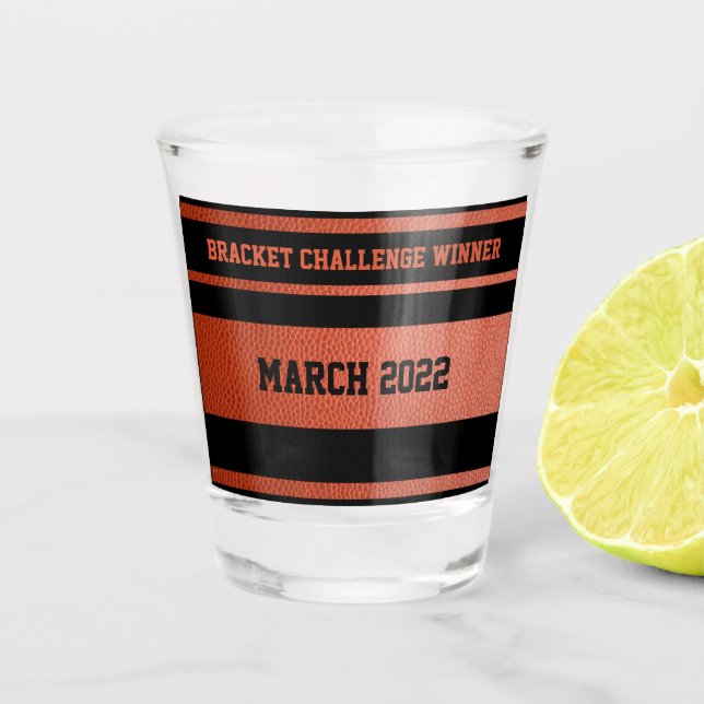 Verre A Shot Hoops Bracket Challenge Gagnant Shot Glass (Devant)