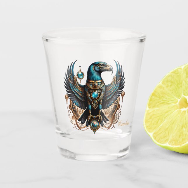 Verre A Shot Horus le dieu faucon. (Devant)
