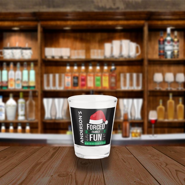 Verre A Shot Humour de Noël de fête de famille forcée (Créateur téléchargé)