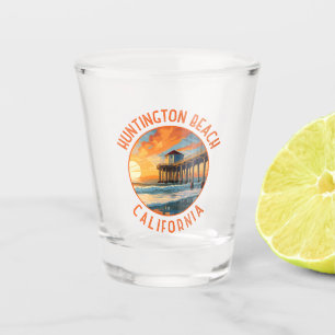 Verre A Shot Huntington Beach California Travel Art Vintage