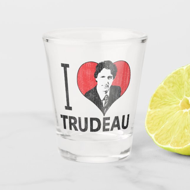 Verre A Shot I coeur Trudeau (Devant)