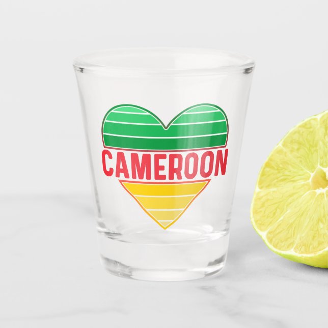 Verre A Shot I Love Cameroon, Coeur camerounais (Devant)