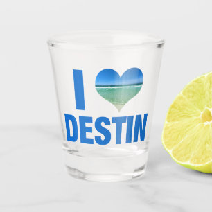 Verre A Shot I Love Destin Florida Cute Beach Trip Keepsaké