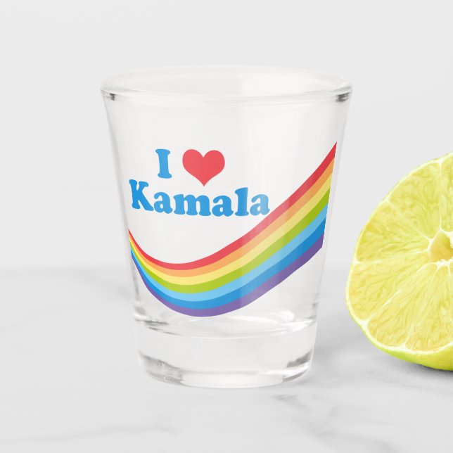 Verre A Shot I Love Kamala Cute Election Rainbow (Devant)