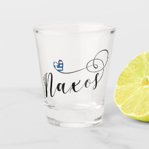 Verre A Shot I Love Naxos, Drapeau Grec