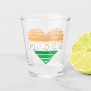 Verre A Shot I Love Niger, Coeur Nigérien