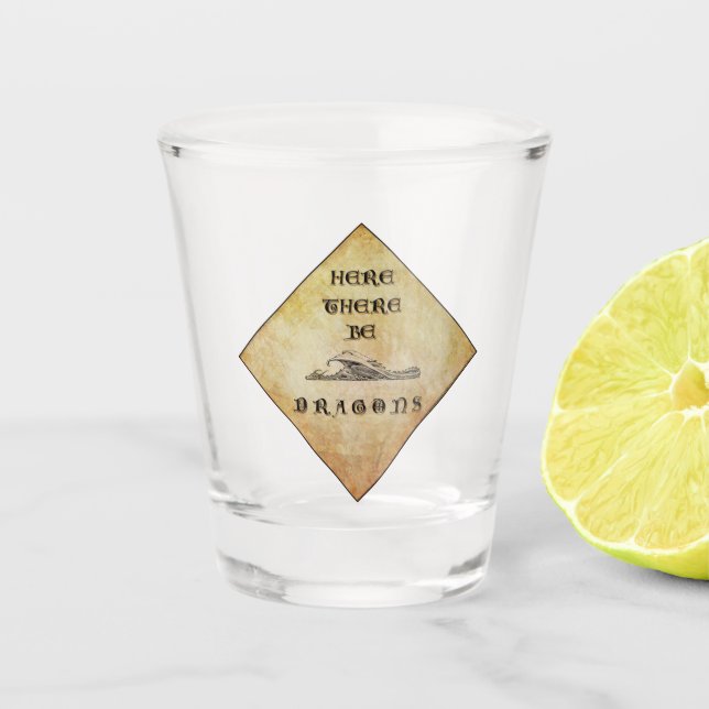 Verre A Shot Ici Il Y A Des Dragons (Devant)