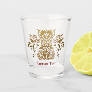 Verre A Shot Icône Floral Corset Damask