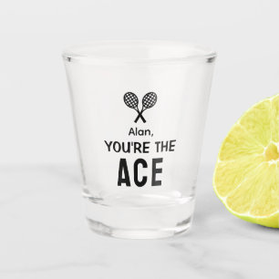 Verre A Shot Idée cadeau drôle pour joueur de tennis avec nom p