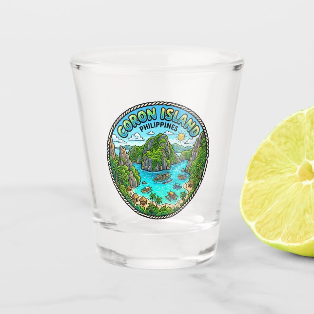 Verre A Shot Île de Coron Philippines (Devant)