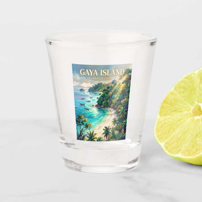 Verre A Shot Île de Gaya Malaisie (Devant)
