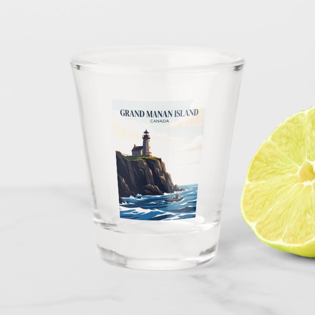 Verre A Shot Île de Grand Manan Canada (Devant)