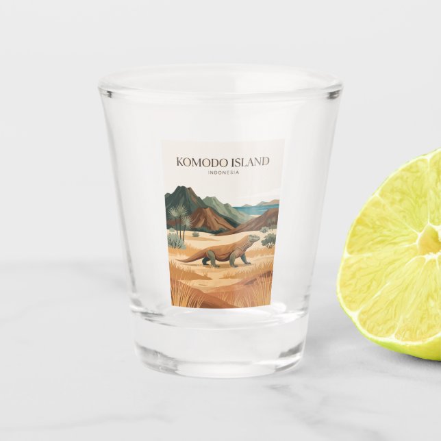 Verre A Shot Île de Komodo Indonésie (Devant)