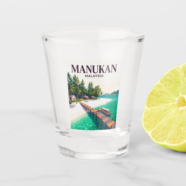 Verre A Shot Île Manukan Malaisie (Devant)