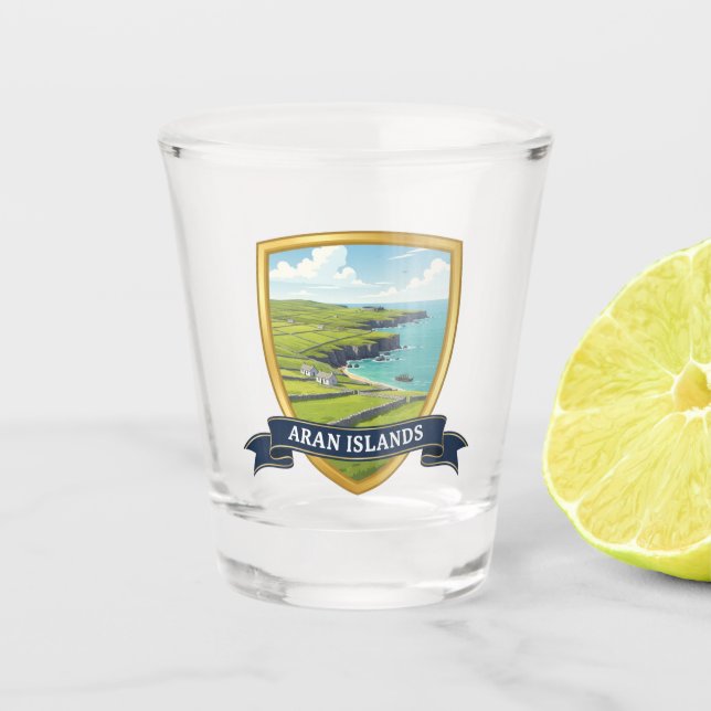 Verre A Shot Iles d'Aran Irlande Voyage (Devant)