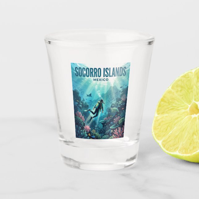 Verre A Shot Îles Socorro Mexique (Devant)