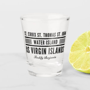 Verre A Shot Iles Vierges américaines Personnalisation des Cara