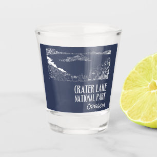 Verre A Shot Illustration artistique du parc national Crater La