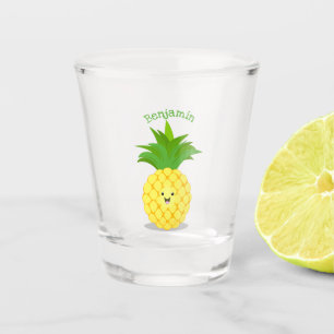 Verre A Shot Illustration d'ananas mignon