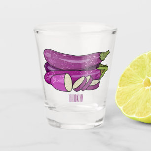 Verre A Shot Illustration d'aubergine