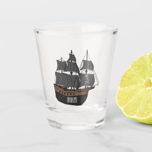 Verre A Shot Illustration de bateau pirate