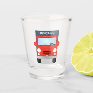 Verre A Shot Illustration de camion mignon rouge kawaii de dess