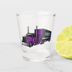 Verre A Shot Illustration de camion semi-remorque