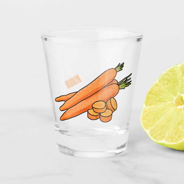 Verre A Shot Illustration de carotte (Devant)