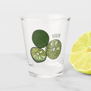 Verre A Shot Illustration de chaux Kaffir