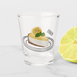 Verre A Shot Illustration de citron cheesecake