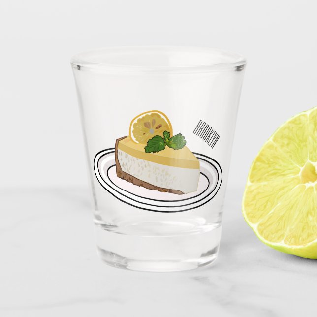 Verre A Shot Illustration de citron cheesecake (Devant)