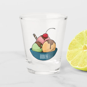 Verre A Shot Illustration de crème glacée