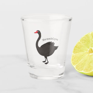 Verre A Shot Illustration de cygne noir