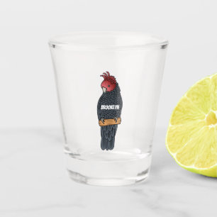 Verre A Shot illustration de dessin animé d'oiseau cacatoès gan