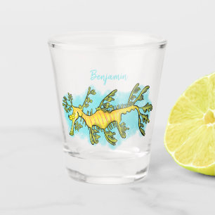 Verre A Shot Illustration de dessin animé drôle de dragon de me