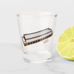 Verre A Shot Illustration de dessin d'Harmonica
