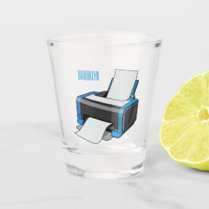 Verre A Shot Illustration de dessin d'imprimante