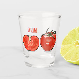 Verre A Shot Illustration de dessin sur la tomate