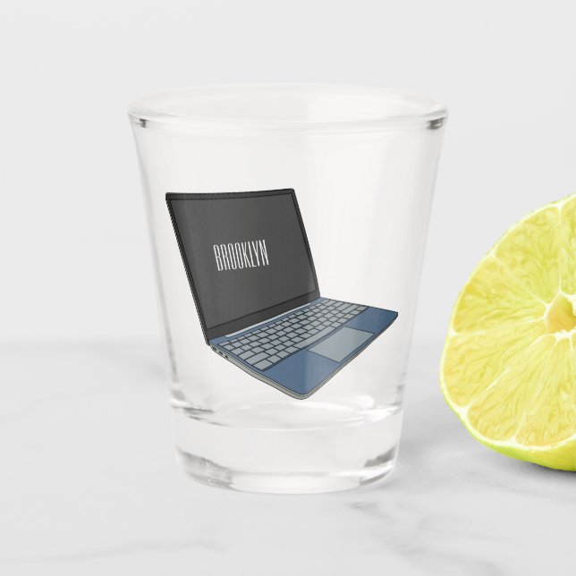Verre A Shot Illustration de dessin sur ordinateur portable (Devant)
