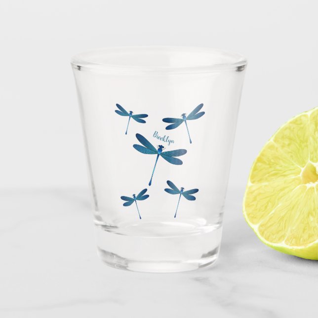 Verre A Shot Illustration de dragonfly (Devant)