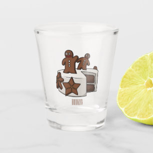 Verre A Shot Illustration de gâteau de pain d'épices