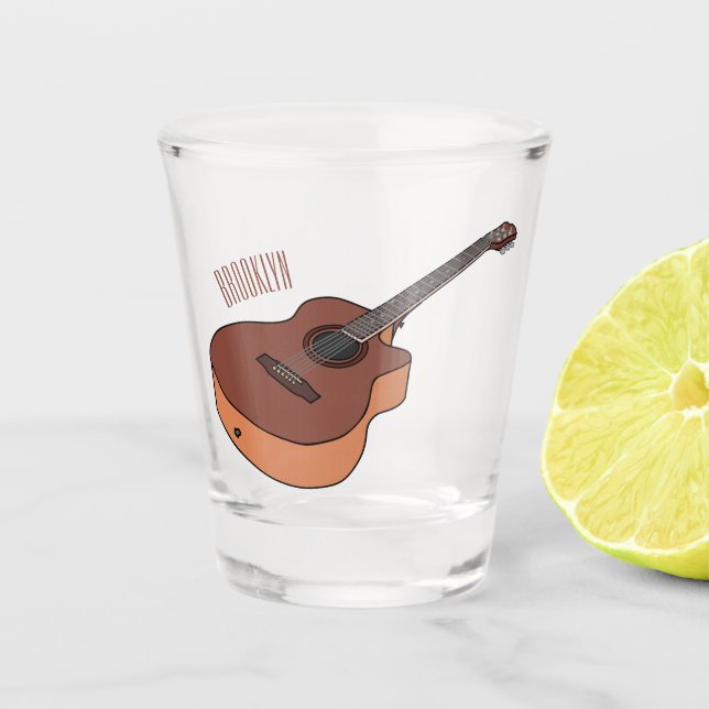 Verre A Shot Illustration de guitare acoustique (Devant)