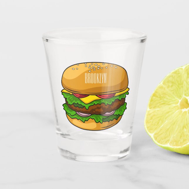 Verre A Shot Illustration de Hamburger (Devant)